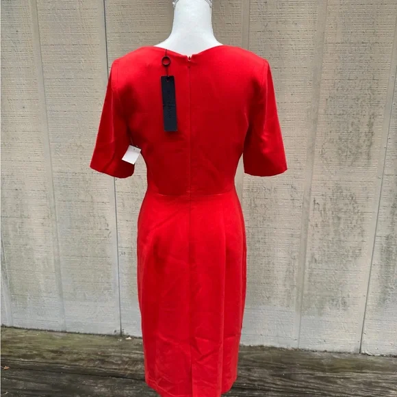 Black Halo Vibrant Red Sheath Midi Dress - Picture 4 of 9